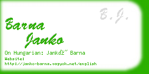 barna janko business card